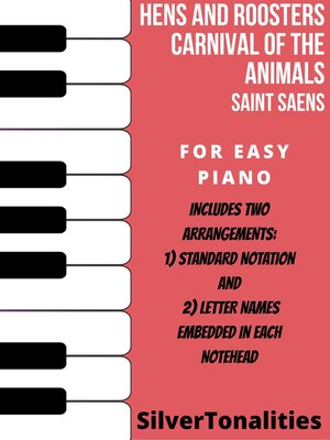 cover image of Hens and Roosters Carnival of the Animals Easy Piano Sheet Music Combo